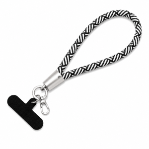 Braided Strap Lanyard (Short) - Black & White